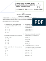 MR Logbo - Grade 10 Maths 2ND MP Exam 22 - 23