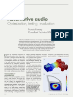 Automotive Audio: Optimization, Testing, Evaluation