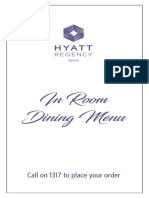 DELRD Hyatt Regency Delhi Room Service Food Menu