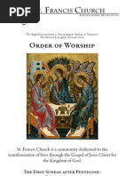 Order of Worship: T Rancis Hurch