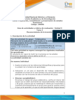 Guía de Actividades y Rúbrica de Evaluación - Unidad 3 - Tarea 4 - Reconocimiento de La Inversión