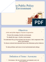 Public Policy Environment