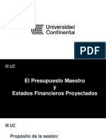 Semana 11 - 12 Presupuesto Maestro y EEFF Proyectado