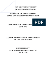 Active and Inactive Fault Lines in The Philippines