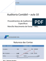 Auditoria Aula 10 Procedimentos em Itens Especificos