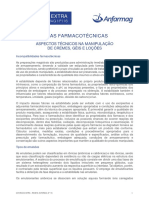 Dicas Farmacotécnicas - Aspectos Técnicos Na Manipulação de Cremes Géis e Loções