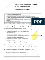 Escola Secundária Com 3º Ciclo D. Dinis Coimbra 11º Ano de Escolaridade Matemática A Ficha de Avaliação #3 - Cópia