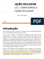 EDUCAÇÃO INCLUSIVA e Seu Surgimento