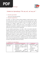 Unidad de Aprendizaje " ¡ Yo Soy Así, Así Soy Yo ! "