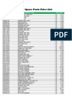 MTD Spare Parts List N10