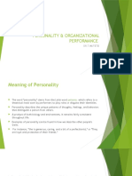 Lesson 6-Personality & Organizational Perfomance 2