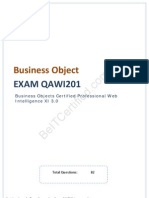 Pass4sure Business Objects QAWI201