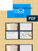 Letters Memos and E Mail