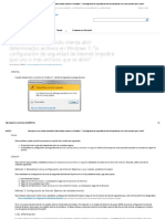 ERROR - Mensaje de Error Cuando Intenta Abrir Determinados Archivos en Windows 7 - La Configuración de Seguridad de Internet Impedirá Que Uno o Más Archivos Que Se Abrir