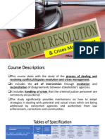 MC Lecture On Dispute Resolution and Crises Management