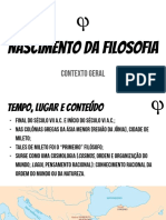 Nascimento Da Filosofia