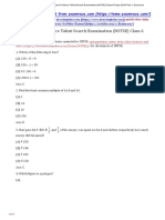 NSTSE Class 6 Paper 2018 Part 1