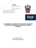 Alcoholismo Factores Que Propician en Consumo de Alcohol en Jóvenes de La Colonia Villa Vicente Guerrero