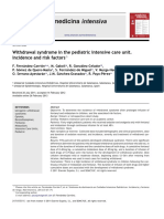 Withdrawal Syndrome in The Pediatric Intensive Care Unit. Incidence and Risk Factors