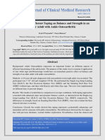 The Effect of Different Taping On Balance and Strength in An Older Adult With Ankle Osteoarthritis