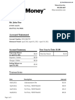 Account Statement: Mr. John Doe