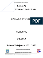 Soal Usbn 2022 Bahasa Inggris Kurikulum Darurat