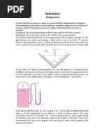 Assignment - Hydraulics I