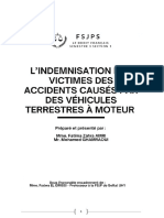 L'Indemnisation Des Victimes D'accidents Causés Par Des Véhicules Terrestres À Moteur