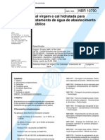 Abnt - NBR 10790 - 1995 - Cal Virgem E Cal Hidratada para Tratamento de Agua de Abastecimento Publico