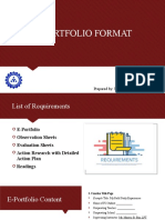 E Portfolio Format