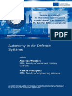 Autonomy in Air Defence Systems