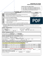 Formulaire Demande de Congé Sans Solde