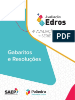 4 Avaliação Edros 2022 - 1 Série - Resolução