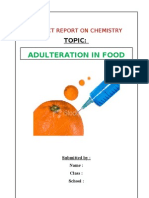 Adulteration in Food