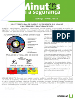 5 Minutos Segurança - Segurança No Uso de Esmerilhadeiras e Lixadeiras - 07.11.2022