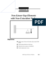 Non Linear Gap Elements With Non Coincident Nodes