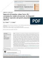 Improved Oil Formation Volume Factor (Bo) Correlation For Volatile Oil Reservoirs - An Integrated Non-Linear Regression and Genetic Programming Approach, K.A. Fattah, 2016, 7 PG