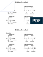 Divisão e Prova Real