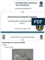 Aula 01 - Introdução A Estruturas de Concreto