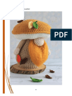 Yellow Mushroom Gnome Pattern