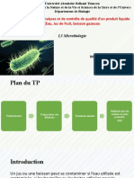 TP: Techniques D'analyses Et de Contrôle de Qualité D'un Produit Liquide (Eau, Jus de Fruit, Boisson Gazeuse