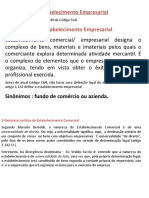 Empresarial I - Estabelecimento Empresarial