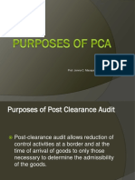 Purposes of Pca