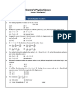 Worksheet 1 - Vectors (Dussehra Batch 2022)