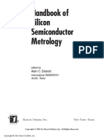 Handbook of Silicon Semiconductor Metrology by Alain C. Diebold (Ed.)