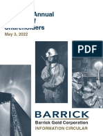 Barrick 2022 Information Circular