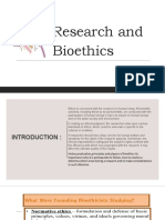 Bioethics and Research Powerpoint