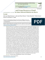 Livestock Systems and Forage Resources of Small Ruminant Farms in Some Selected Districts in Sierra Leone