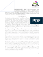 Codigo de Etica y Conducta para Los Servidores Publicos Del Ayuntamiento de Tuxtla Gutierrez Chiapas