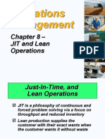 JIT and Lean Operation